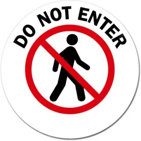 Do Not Enter Man Sign Wall Window Car Vinyl Sticker