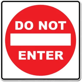 Do Not Enter Square Sign Wall Window Car Vinyl Sticker