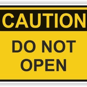 Do Not Open Caution WARNING Danger Safety VINYL Sticker.JPG