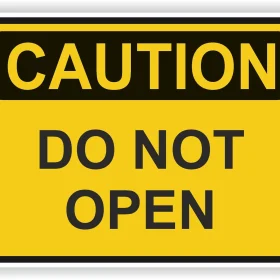 Do Not Open Caution WARNING Danger Safety VINYL Sticker.JPG