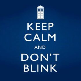 Doctor Who Tardis Keep Calm And Don't Blink Quote Vinyl Sticker
