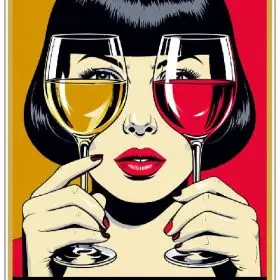 My Doctor Says I Need Glasses Funny Wine Lover Meme Retro Pop Art Vintage Comic Style Sarcastic Humor Drinking Joke Party Vibes vinyl sticker/