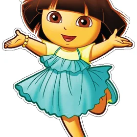 Dora The Explorer In Dancing Dress vinyl sticker