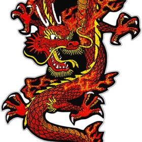 Oriental Chinese Red Dragon