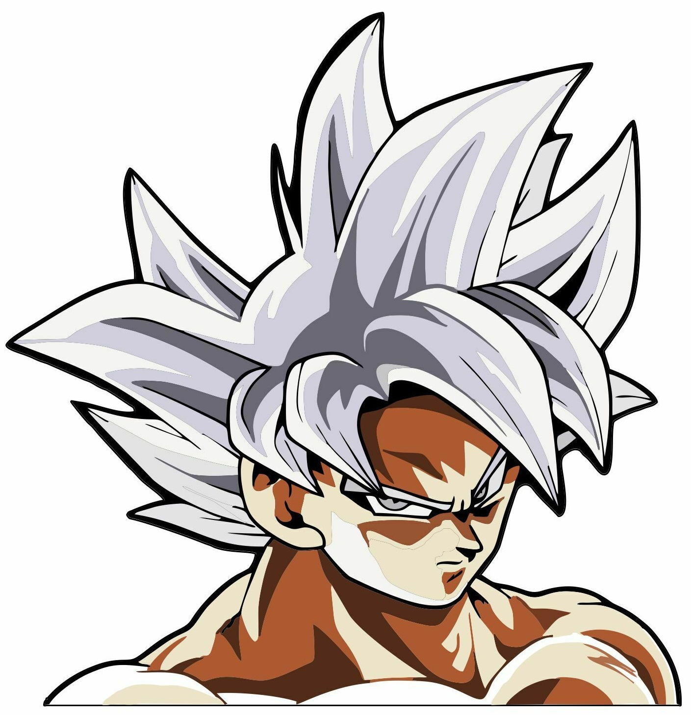 Saiyan Symbol Vinyl Decal – Dragon Ball Z Vegeta Sticker – Waterproof – White