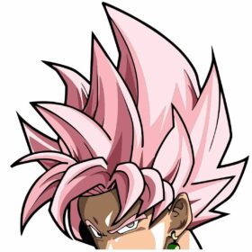 Dragon Ball Z Super Saiyan Rose vinyl sticker