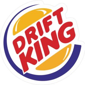 Drift King Burger vinyl sticker