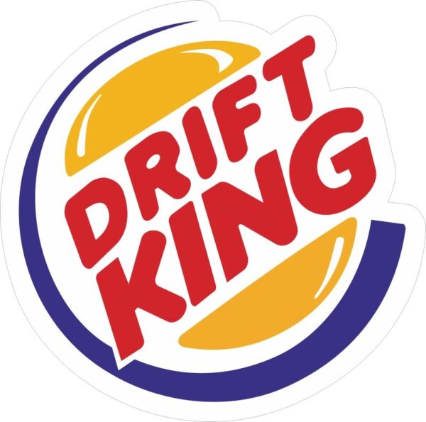 Drift King Burger vinyl sticker