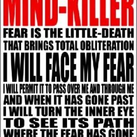 Fear is the Mind Killer Dune Litany Against Fear Inspirational Quote Art Sci-Fi Motivational Home Decor Vinyl Sticker