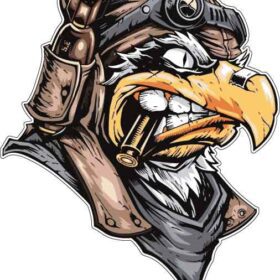Eagle Warrior vinyl sticker