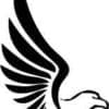 Eagle Bird Wing Profile Cut Out Vinyl Decal