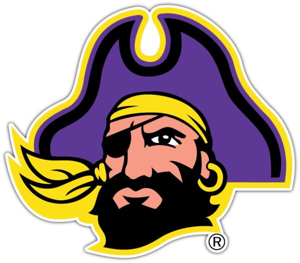 East Carolina Pirates NCAA Flag vinyl sticker