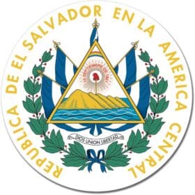 El Salvador Coat of Arms Emblem Wall Window Car Sticker Decal