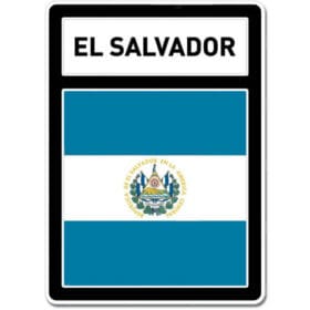 El Salvador Crest Flag Black Wall Window Car Sticker