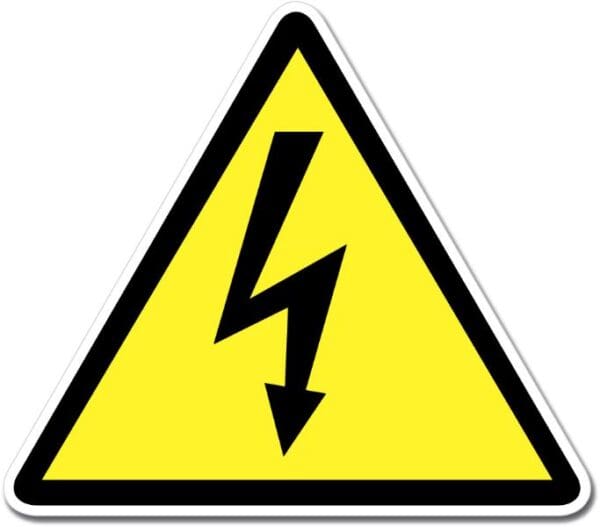 Electric Warning Sign Wall Window Car Vinyl Sticker Decal