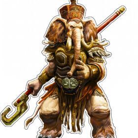 Elephant Warrior vinyl sticker