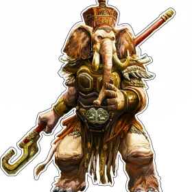 Elephant Warrior vinyl sticker