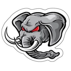 Elephant mammoth atv Racing Strength Printed Vinyl Sticker