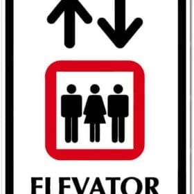 Elevator Sign Wall Window Car Vinyl Sticker