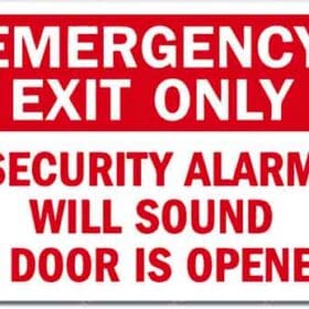 Emergency Exit Ony Alarm Sign Wall Window Car Vinyl Sticker