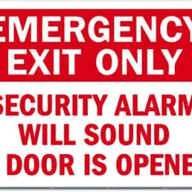 Emergency Exit Ony Alarm Sign Wall Window Car Vinyl Sticker