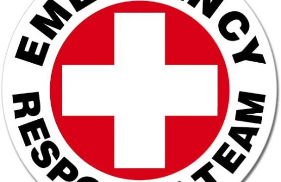 Emergency Response Team Cross Sign Wall Window Vinyl Sticker