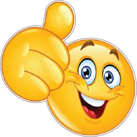 Emoji Smiley Face Thumbs Up Happy Emotion Encouraging Expression Cute Emoticon