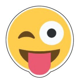 Emoji Showing Tongue vinyl sticker