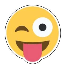 Emoji Showing Tongue vinyl sticker