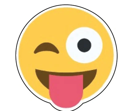 Emoji Showing Tongue vinyl sticker