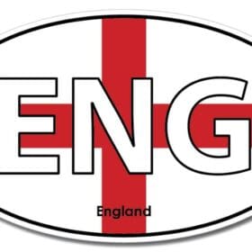 England Oval Euro Flag Wall Window Car Vinyl Sticker Decal