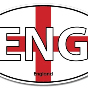 England Oval Euro Flag Wall Window Car Vinyl Sticker Decal