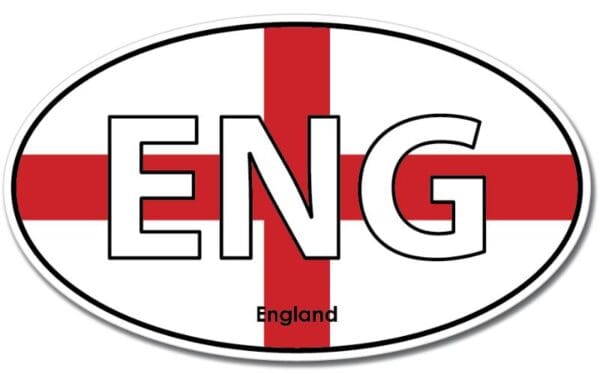 England Oval Euro Flag Wall Window Car Vinyl Sticker Decal