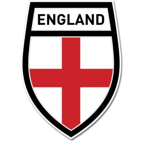 England Shield Crest Black Wall Window Car Vinyl Sticker Decal