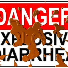 Explosive Diarrhea Sign vinyl sticker