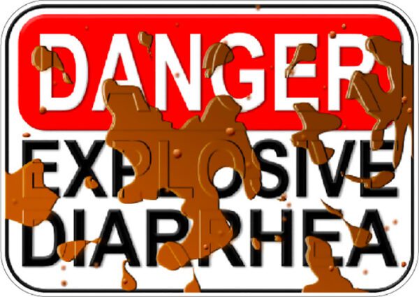 Explosive Diarrhea Sign vinyl sticker