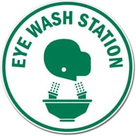 Eye Wash Station Round Sign Wall Window Car Vinyl Sticker