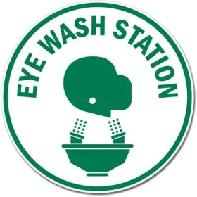 Eye Wash Station Round Sign Wall Window Car Vinyl Sticker