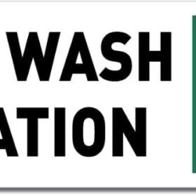 Eye Wash Station Wide Sign Wall Window Car Vinyl Sticker