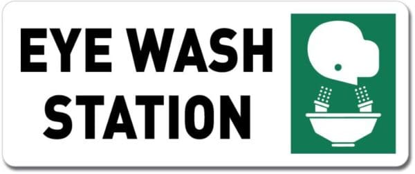 Eye Wash Station Wide Sign Wall Window Car Vinyl Sticker