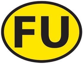 F word FU Vinyl Sticker