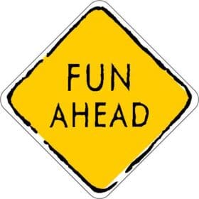 FUN AHEAD Vinyl Sticker