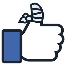 Facebook Broken Link Sign Vinyl Sticker