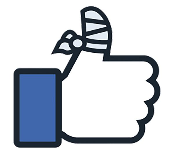 Facebook Broken Link Sign Vinyl Sticker