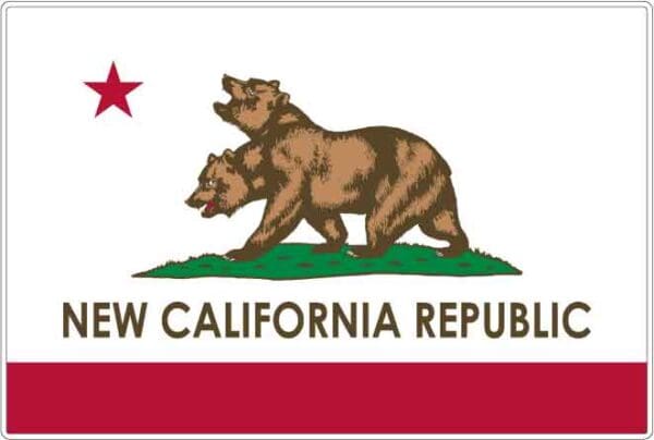 Fallout New Vegas New California Republic Flag Vinyl Sticker