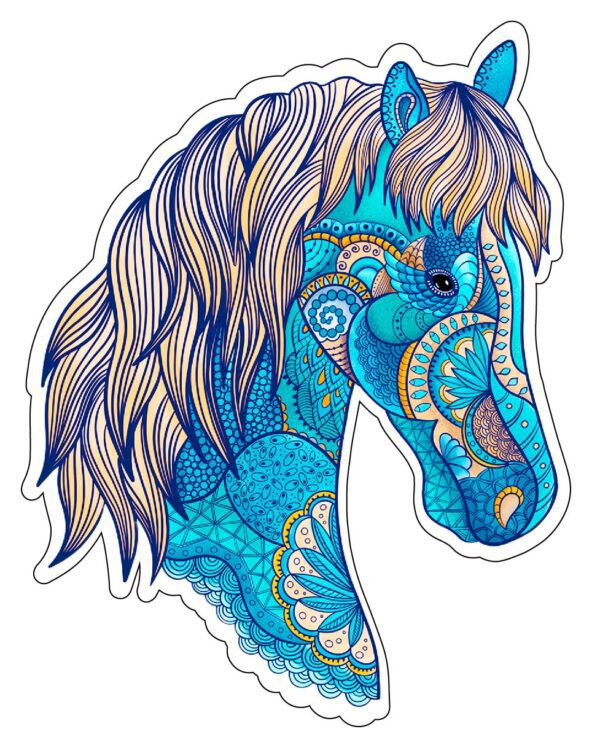 Fancy Horse Head Vinyl Stickers