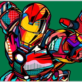 Fancy Iron Man Digital Funko Pop Art Marvel Super Hero Comic Character Vinyl Sticker