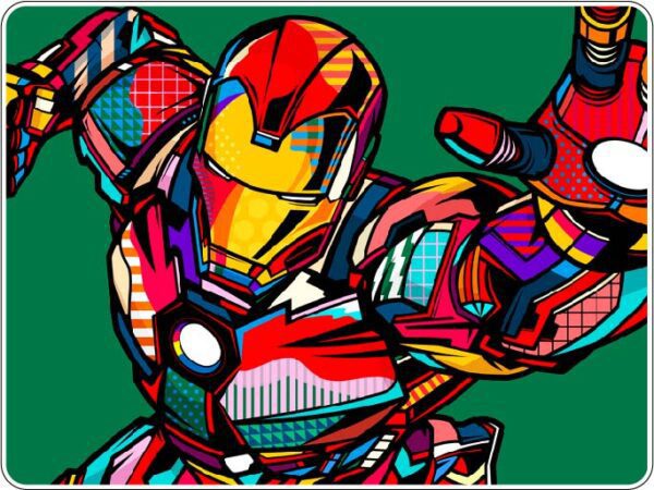 Fancy Iron Man Digital Funko Pop Art Marvel Super Hero Comic Character Vinyl Sticker