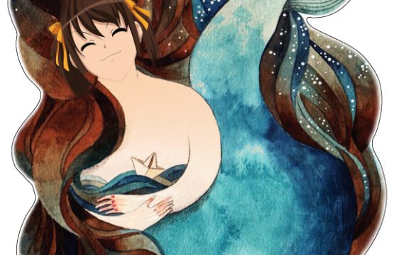 Fanсy Anime Mermaid vinyl sticker