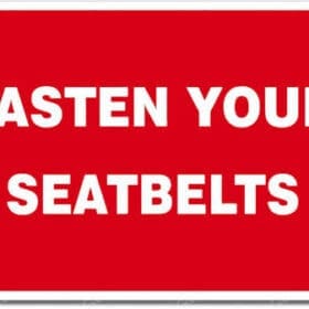Fasten Your Seatbelts Red Wall Window Car Vinyl Sticker